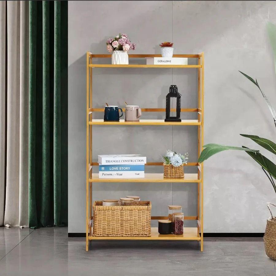 Estante Organizador Ajustable 4 Niveles De Bambú Cocina Baño-3