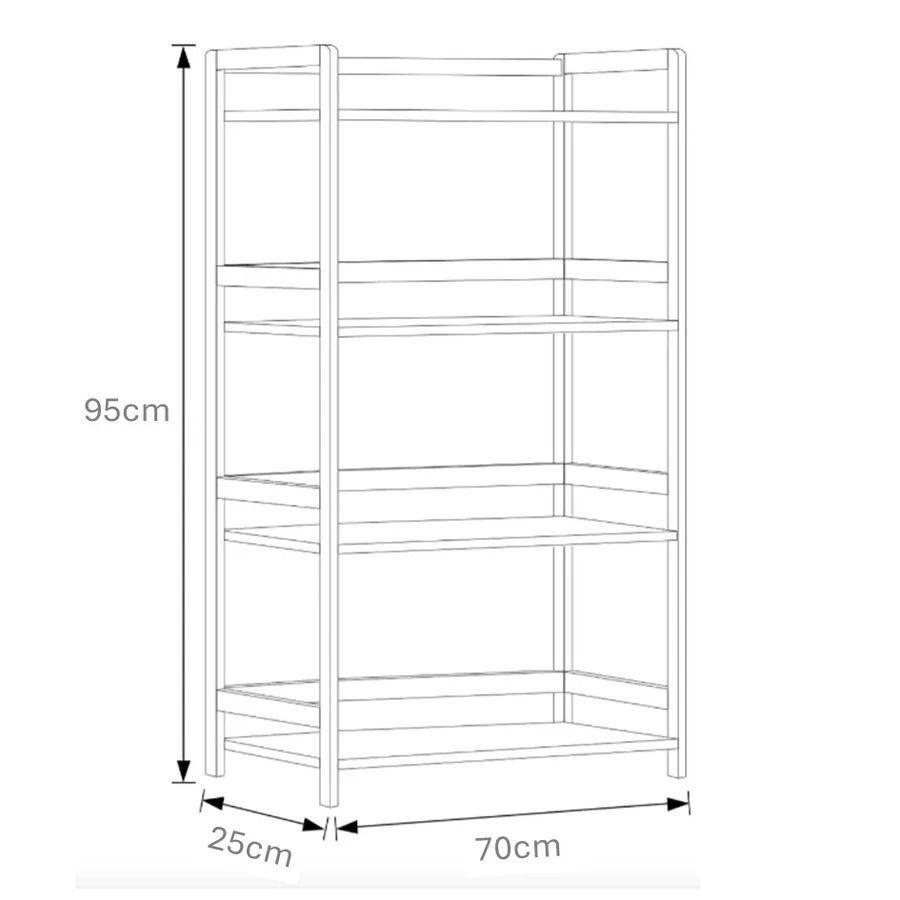 Estante Organizador Ajustable 4 Niveles De Bambú Cocina Baño-6