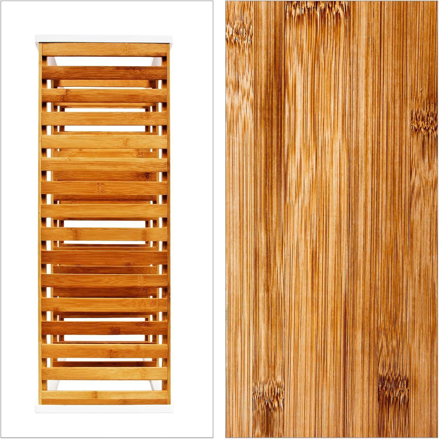 Estante Organizador De Bambu Mueble De Lujo Para Cocina Baño 3 Niveles | Alto 55cm-5