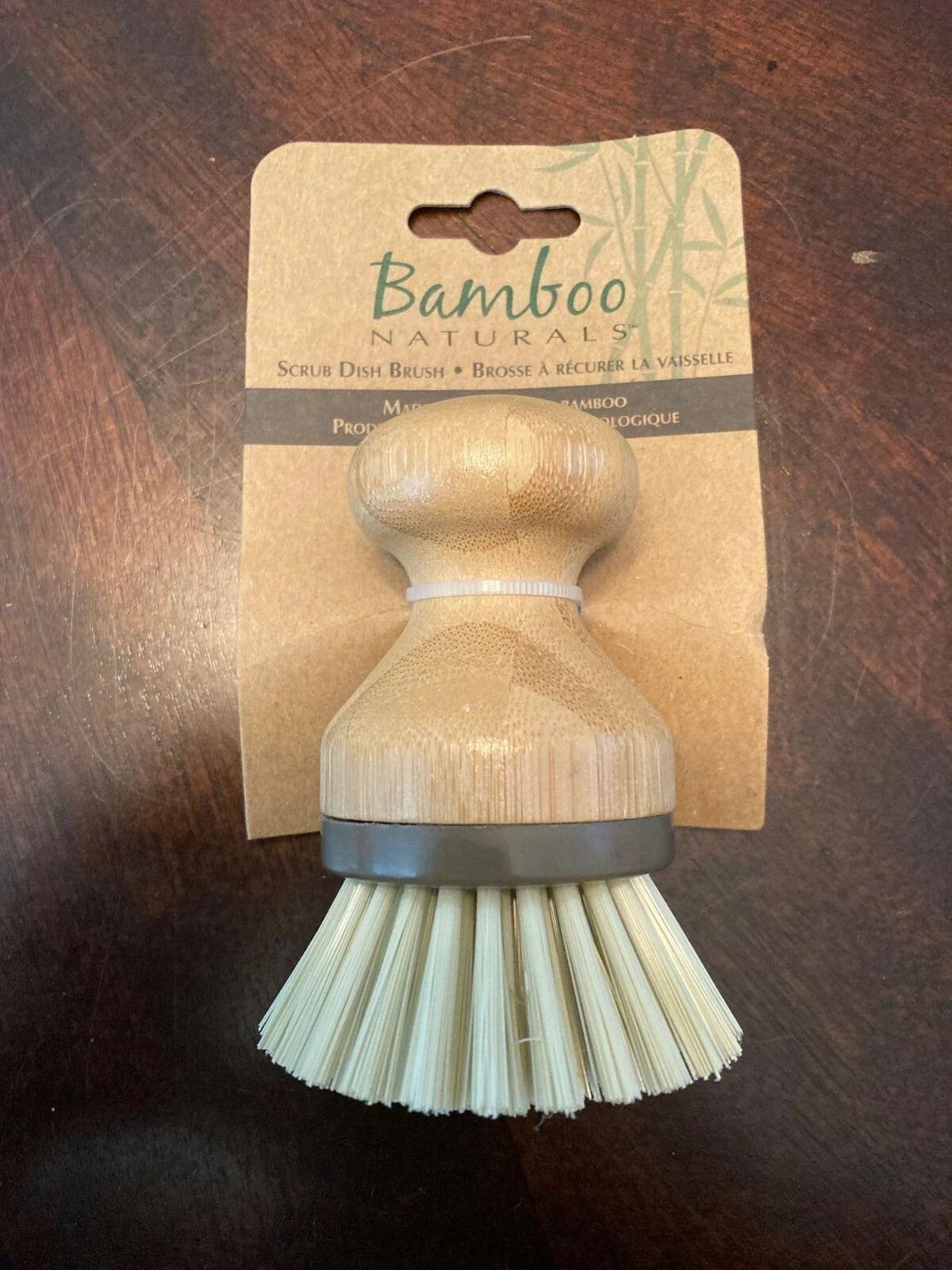 Cepillo De Bambú Para Fregar Platos Escobilla Mano Lava Loza Madera-7