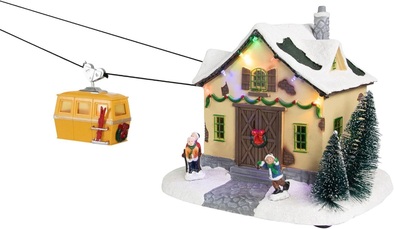 Adorno Navidad Teleferico Musical En Movimiento Con Luz Led Multicolor-5