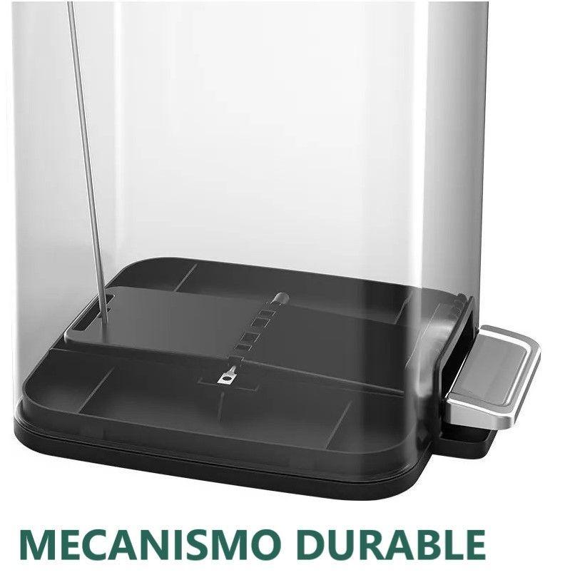 Cubo De Basura De Acero Inoxidable 20 Litros Basurero Hogar Plateado-5