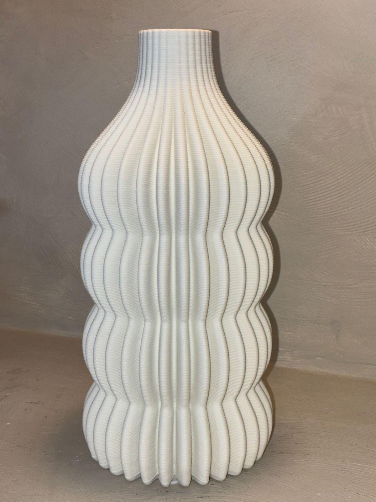 Jarron De Ceramica blanco Para Decoracion Florero Texturizado-4