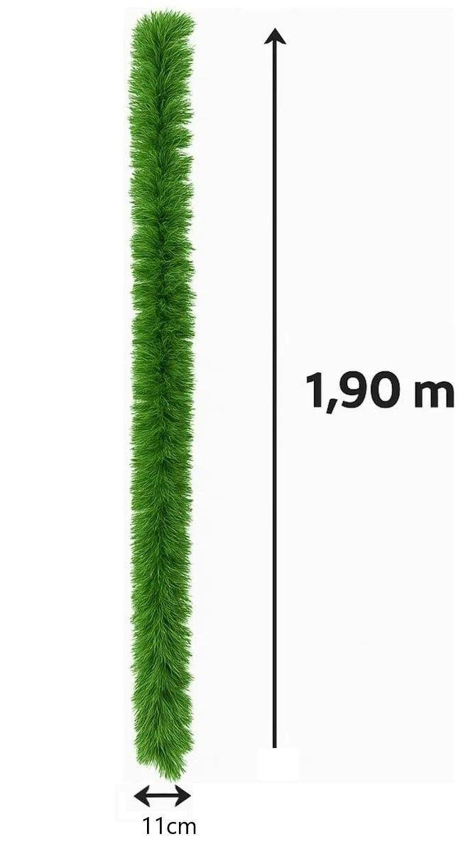 Pack 5 Decoracion De Guirnalda Navideña Navidad 2mt Verde-4