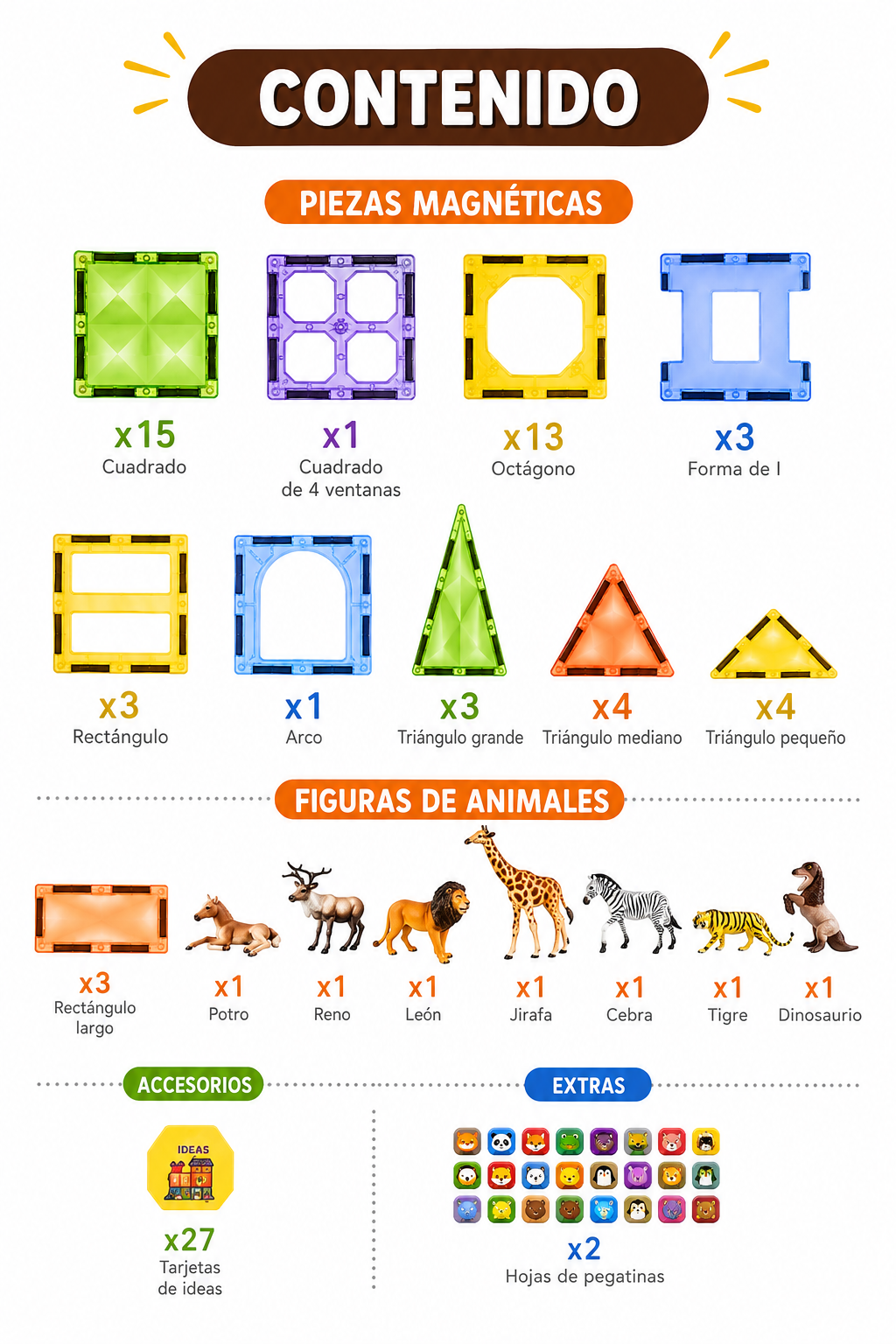 Juego Bloques Magneticos Construccion 84 Piezas Tobogan-2