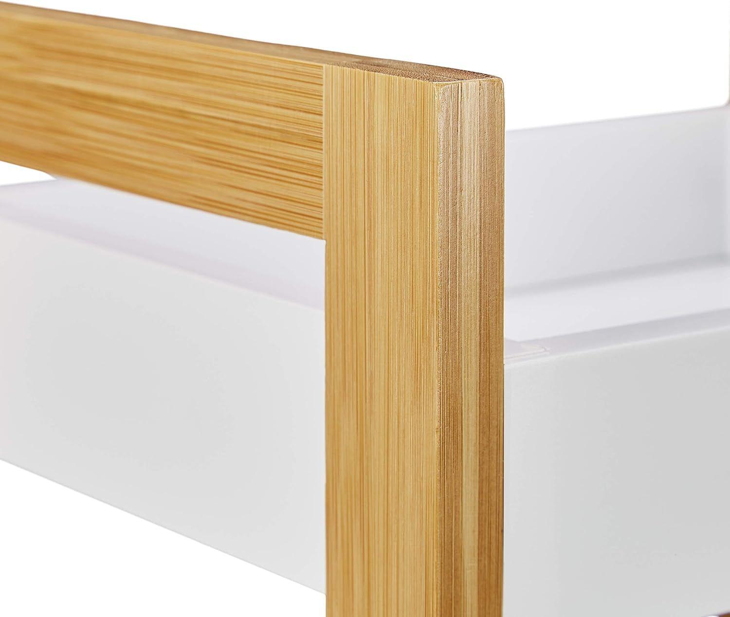 Mueble Baño Cocina 3 Niveles Con Cestas Estante Hogar Bambú Wakeshome-3