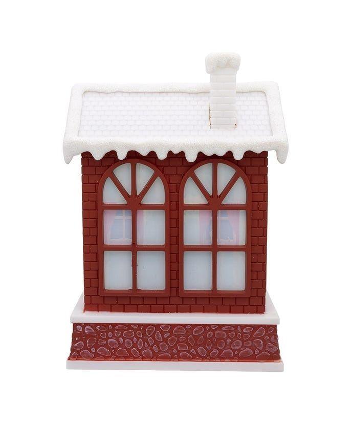 Luces De Navidad Casita Adorno De Pascua para Arbol Navideño Rojo-2