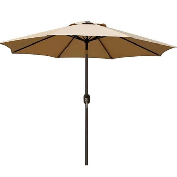 Quitasol 2.7m Plegable Altura Ajustable Playa Anti Rayos Uv-0