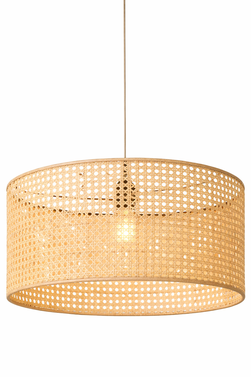 L mpara Colgante De Techo De Mimbre Hecha A Mano Luz Vintage-0