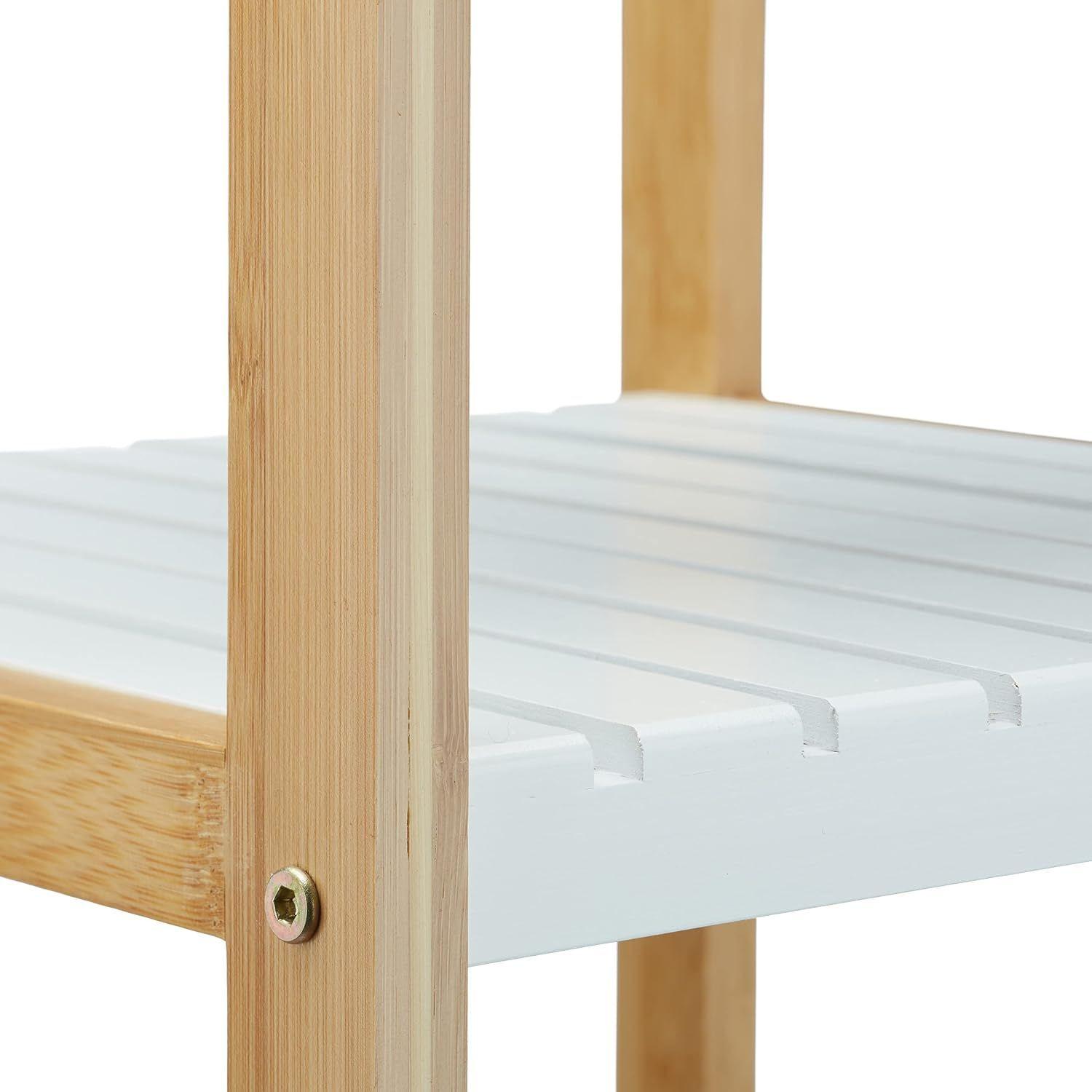 Estante Organizador De Bambu Mueble De Lujo Para Cocina Baño 4 Niveles | Alto 110cm-3