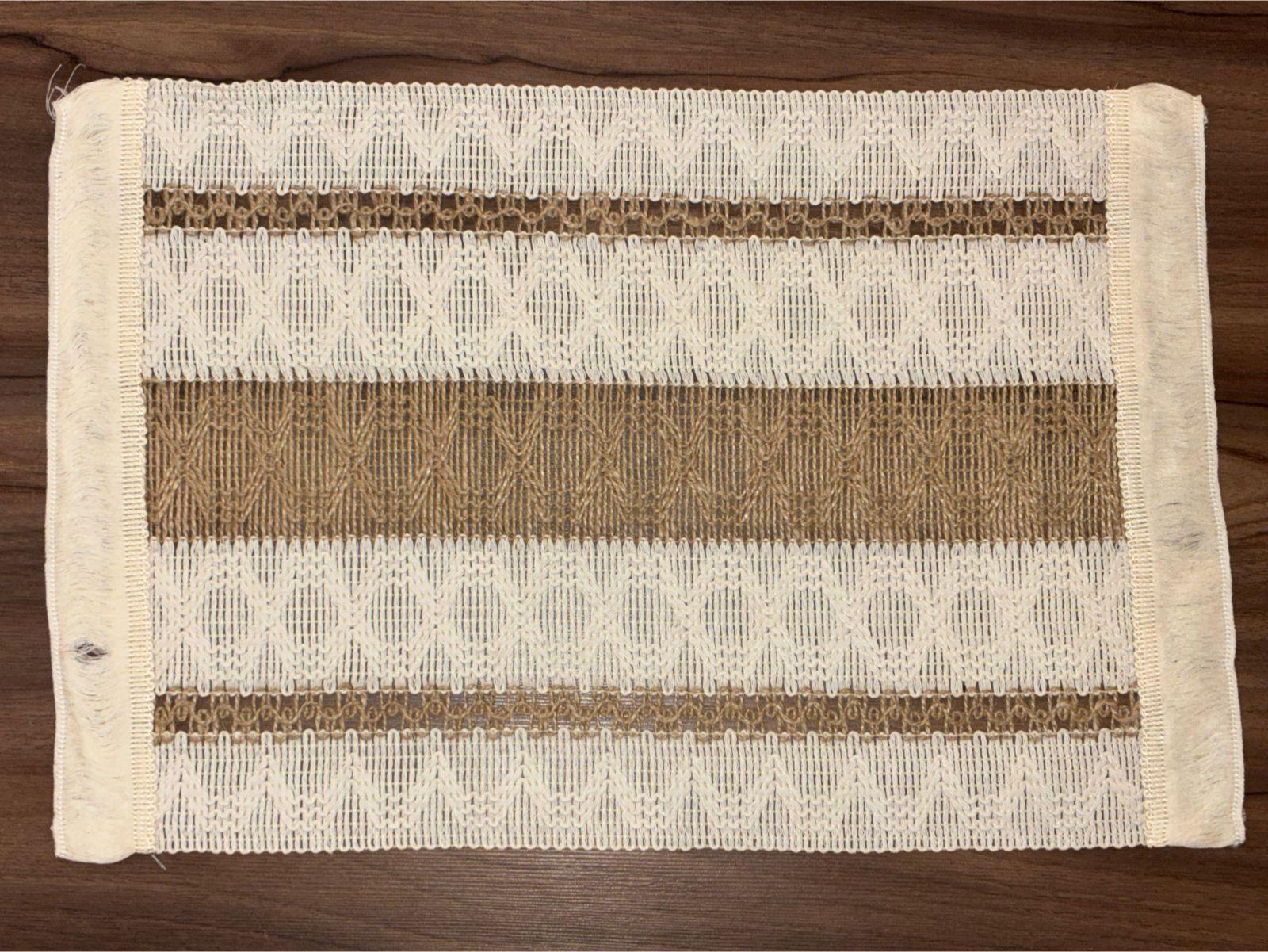 6 Individual Mesa Tejido Con Flecos En Algod n Yute Natural-3