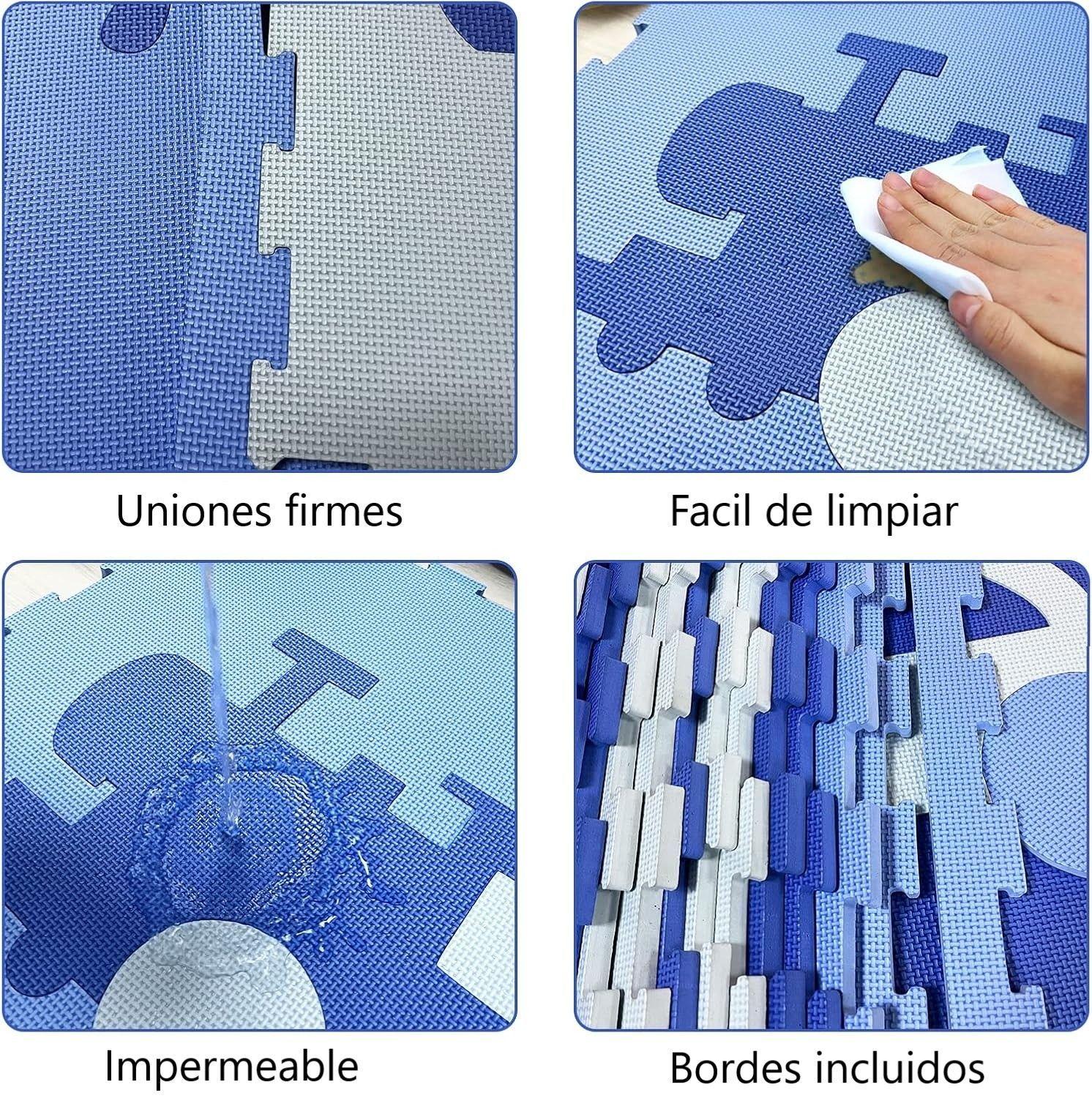 Pack De 9 Alfombras Piso Puzzle Goma Eva Antigolpes 60x60cm-5