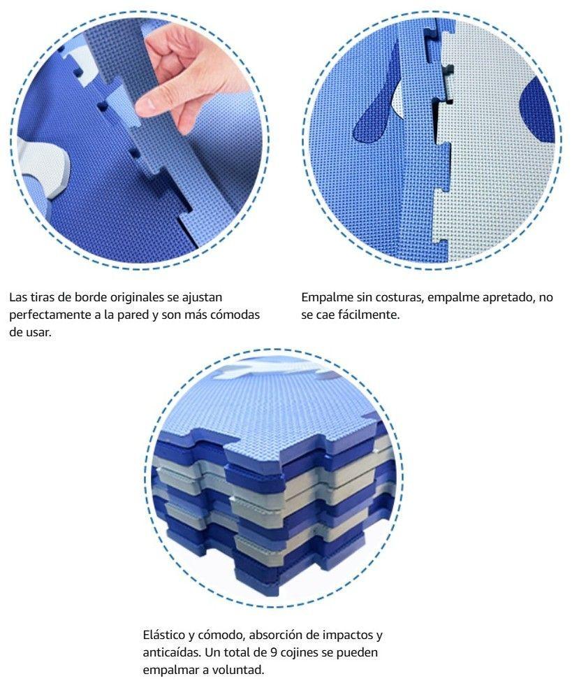 Pack De 9 Alfombras Piso Puzzle Goma Eva Antigolpes 60x60cm-7