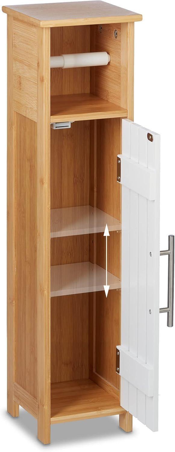 Porta Confort Soporte Papel Baño Armario Con Puerta Pequeño-7