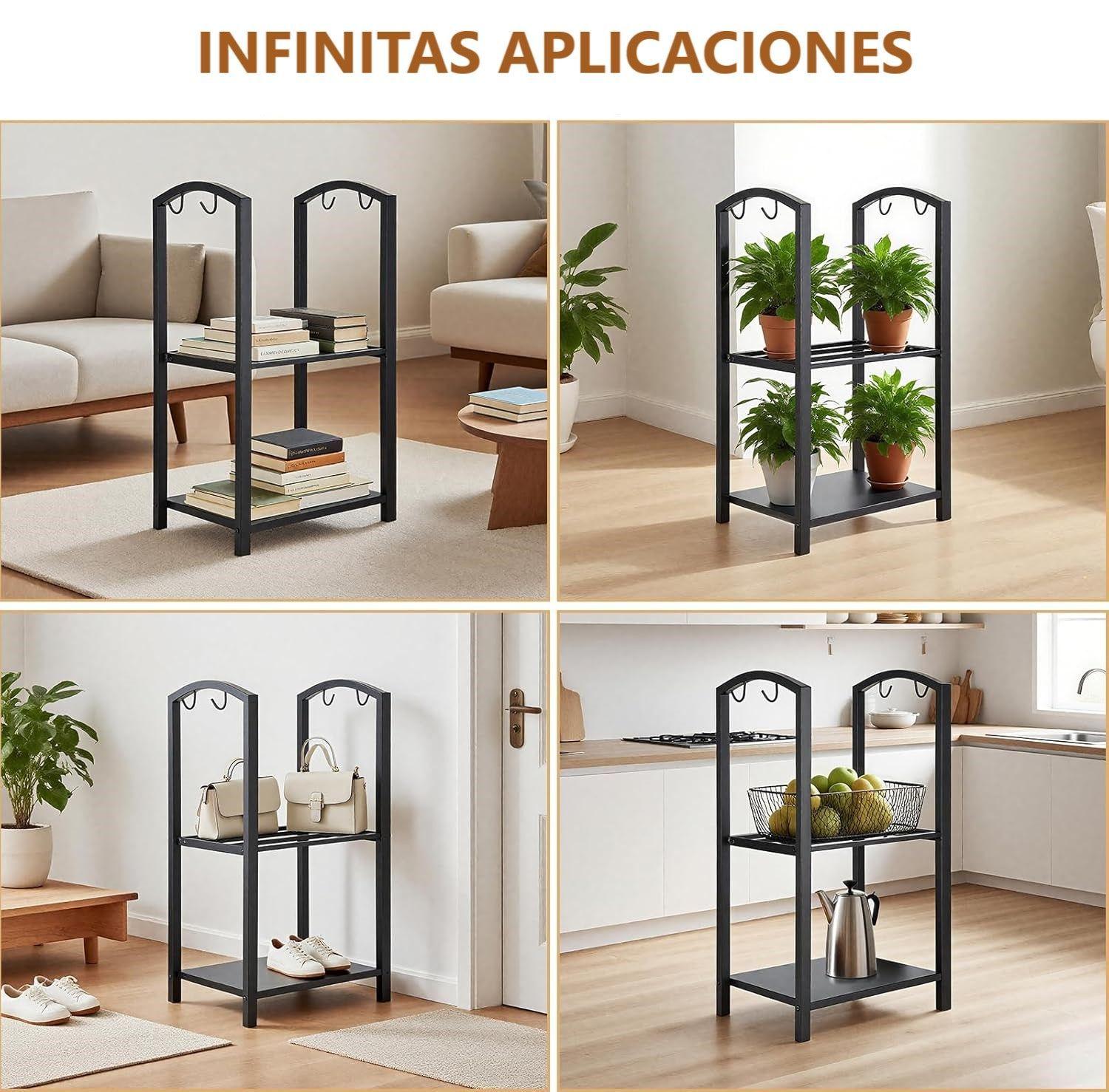 Leñero Metalico Para Chimenea Estante Leña 2nvl +4 Accesorio-7