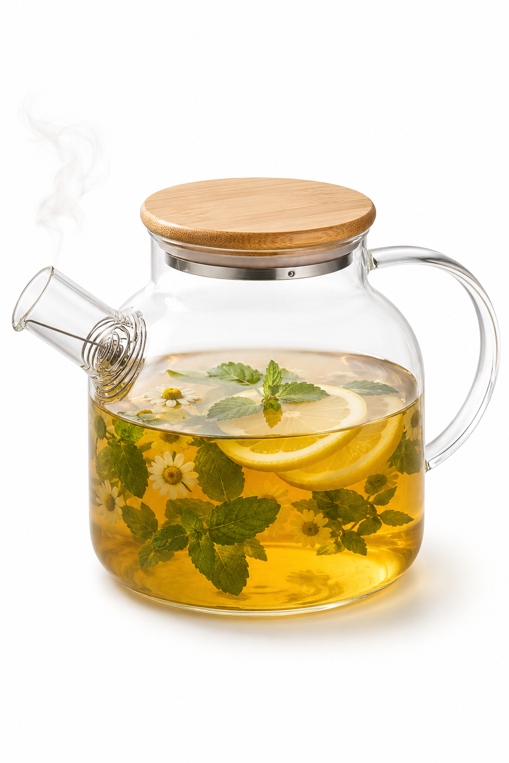 Tetera Vidrio Borosilicato 1 5l Con Infusor Tapa Bamb-0