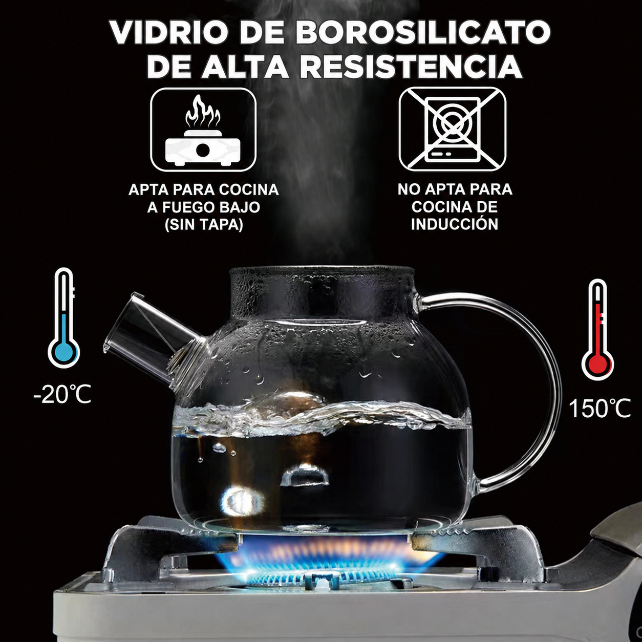 Tetera Vidrio Borosilicato 1 5l Con Infusor Tapa Bamb-1