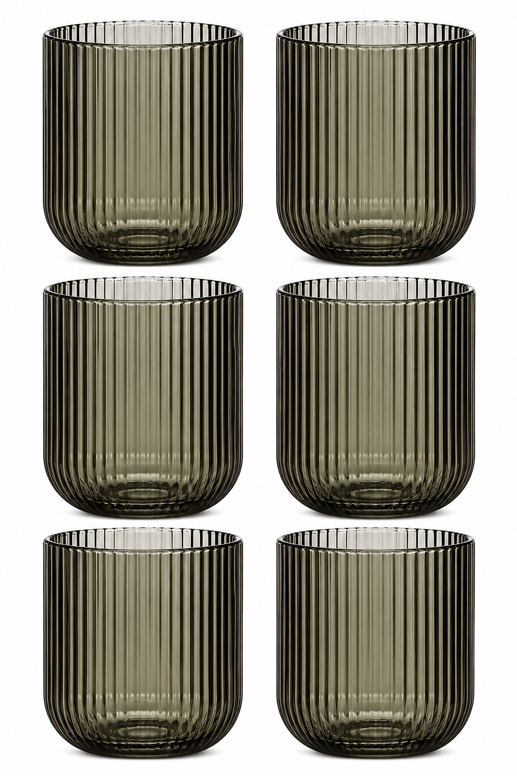 Set 6 Vasos Acanalado Vaso Origami 250ml Wakeshome-0