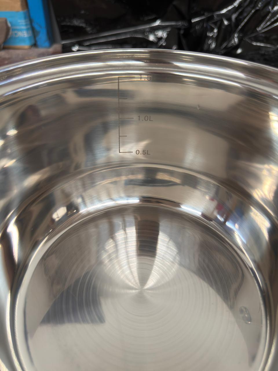 Olla Cacerola Acero Inoxidable 2,1 Litros 16cm Wakeshome-3