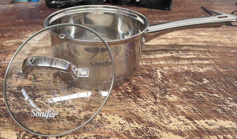 Olla Cacerola Acero Inoxidable 2,1 Litros 16cm Wakeshome-5