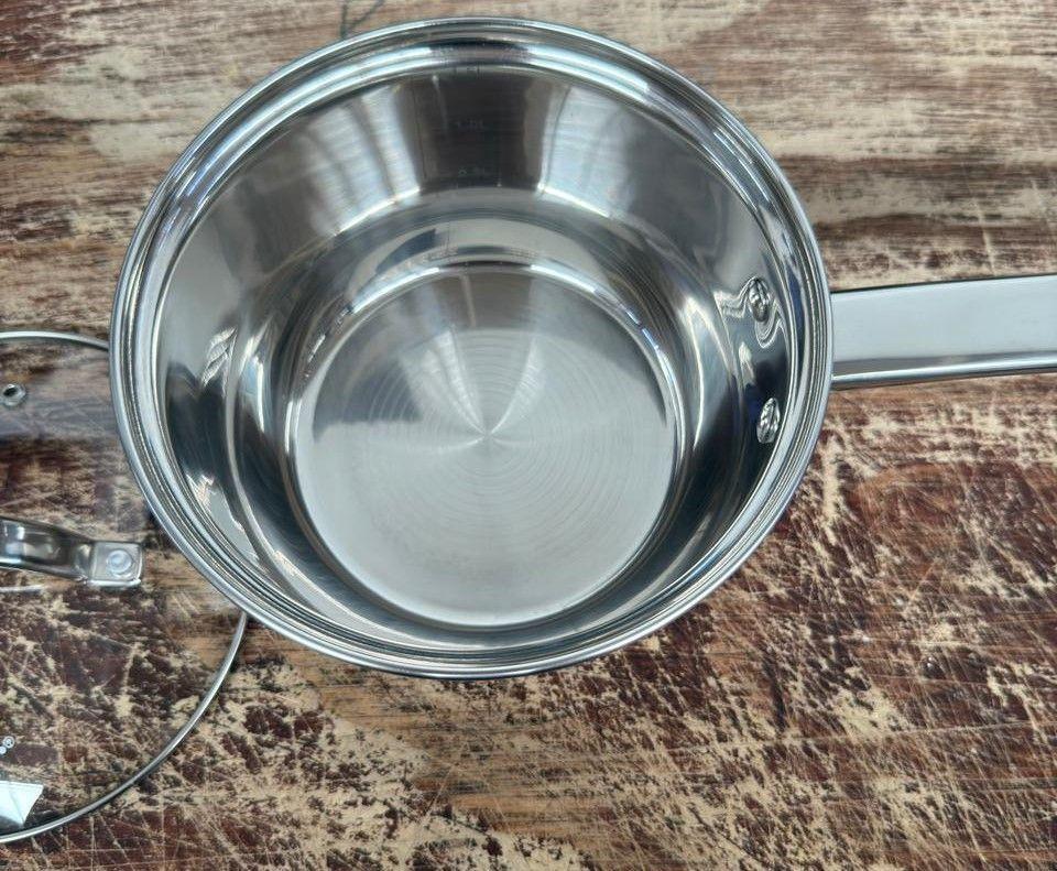 Olla Cacerola Acero Inoxidable 2,1 Litros 16cm Wakeshome-6