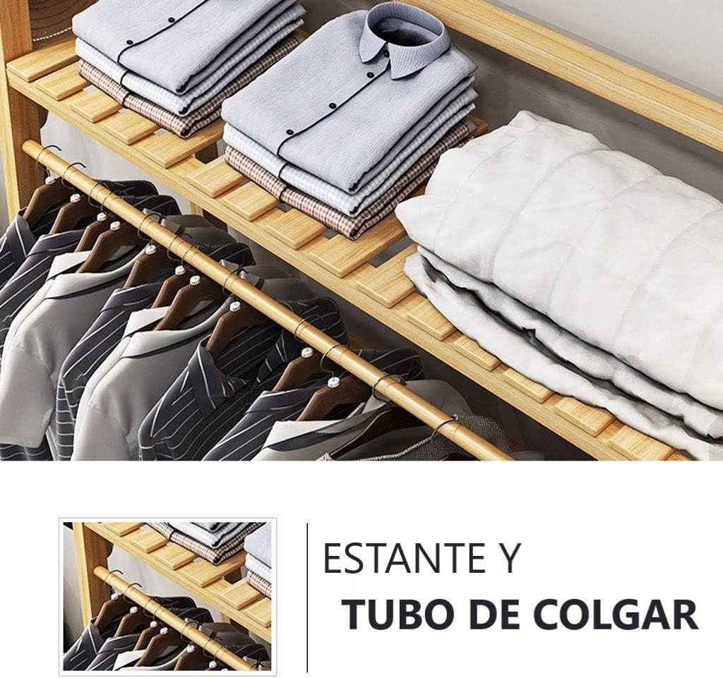Perchero Organizador De Madera Colgador Ropa Grande De Bambú WakesHome-6