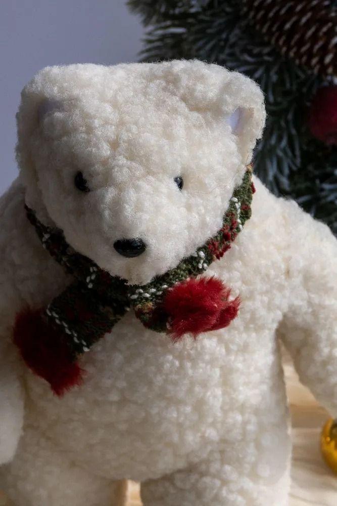 Adorno De Arbol De Navidad Oso Peluche Pascuero Navideño 39cm-4