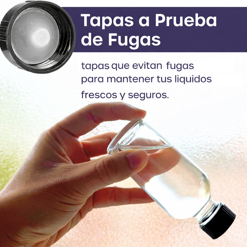 24 Botellas De Vidrio 60ml Para Shots De Jengibre +etiquetas-4