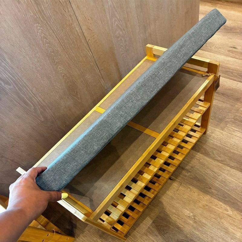 Banco Zapatero Organizador De Zapatos Bambú De 3 Niveles-6