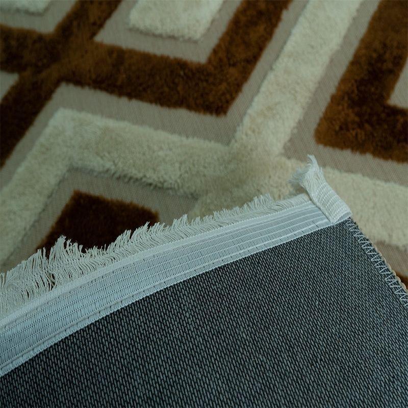 Alfombra Living Con Relieve 3d Antideslizante 180x200cm-3