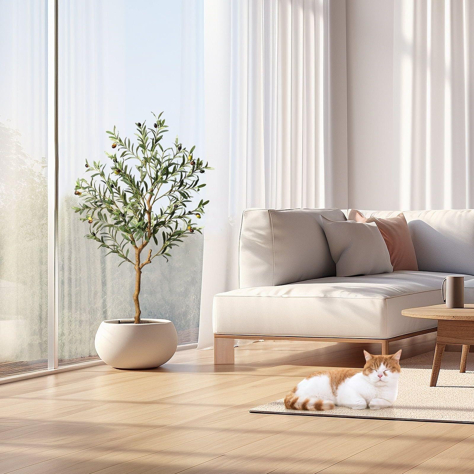 Planta Artificial Olivo 125cm Arbusto Realista Decorativo-2