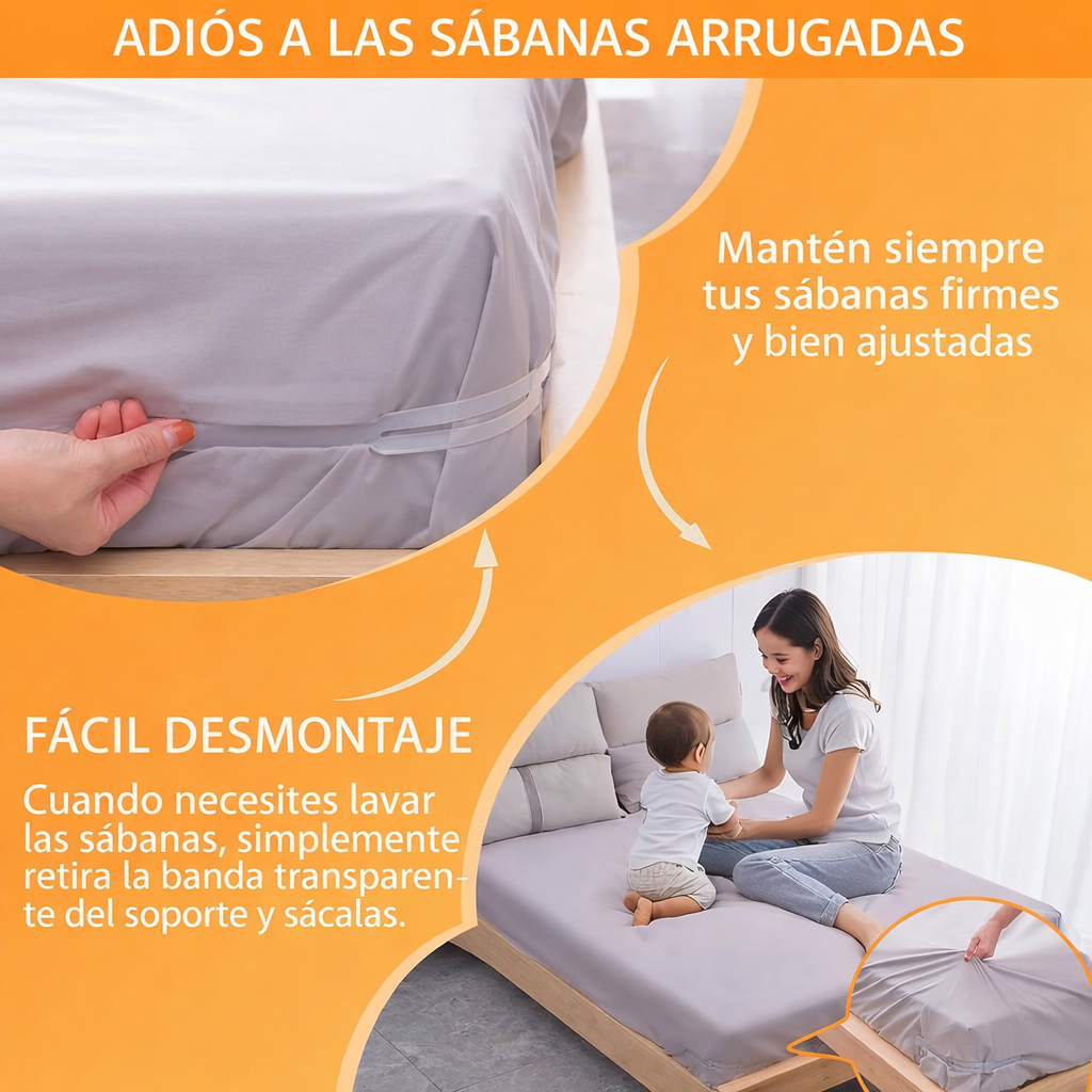 4pcs Clips Sujetadores De Sábanas Soportes De Esquinas-4