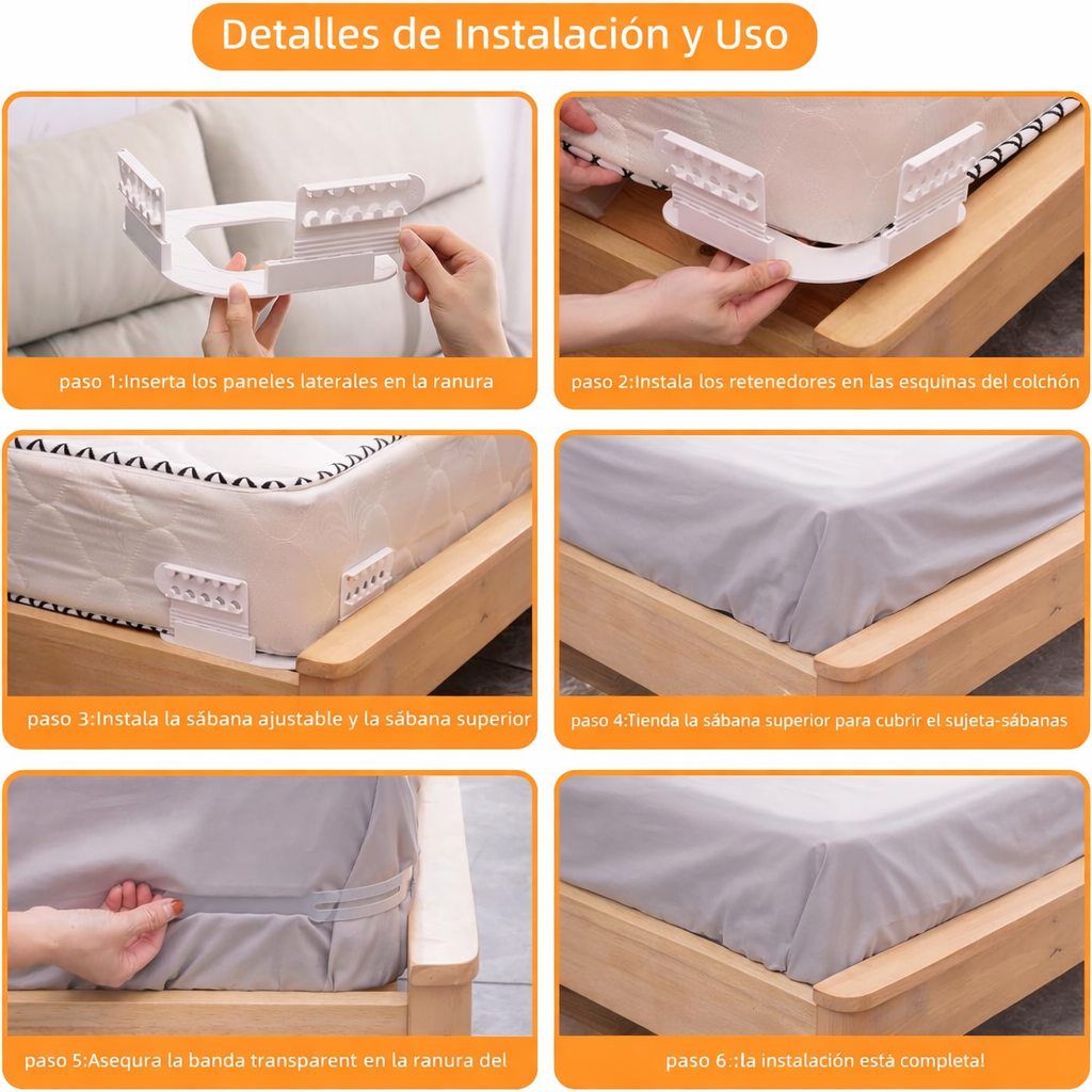 4pcs Clips Sujetadores De Sábanas Soportes De Esquinas-6