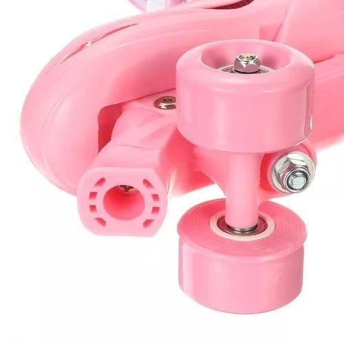 Patines 4 Ruedas Ajustable Para Niña Rosados Patines Roller Talla M-3
