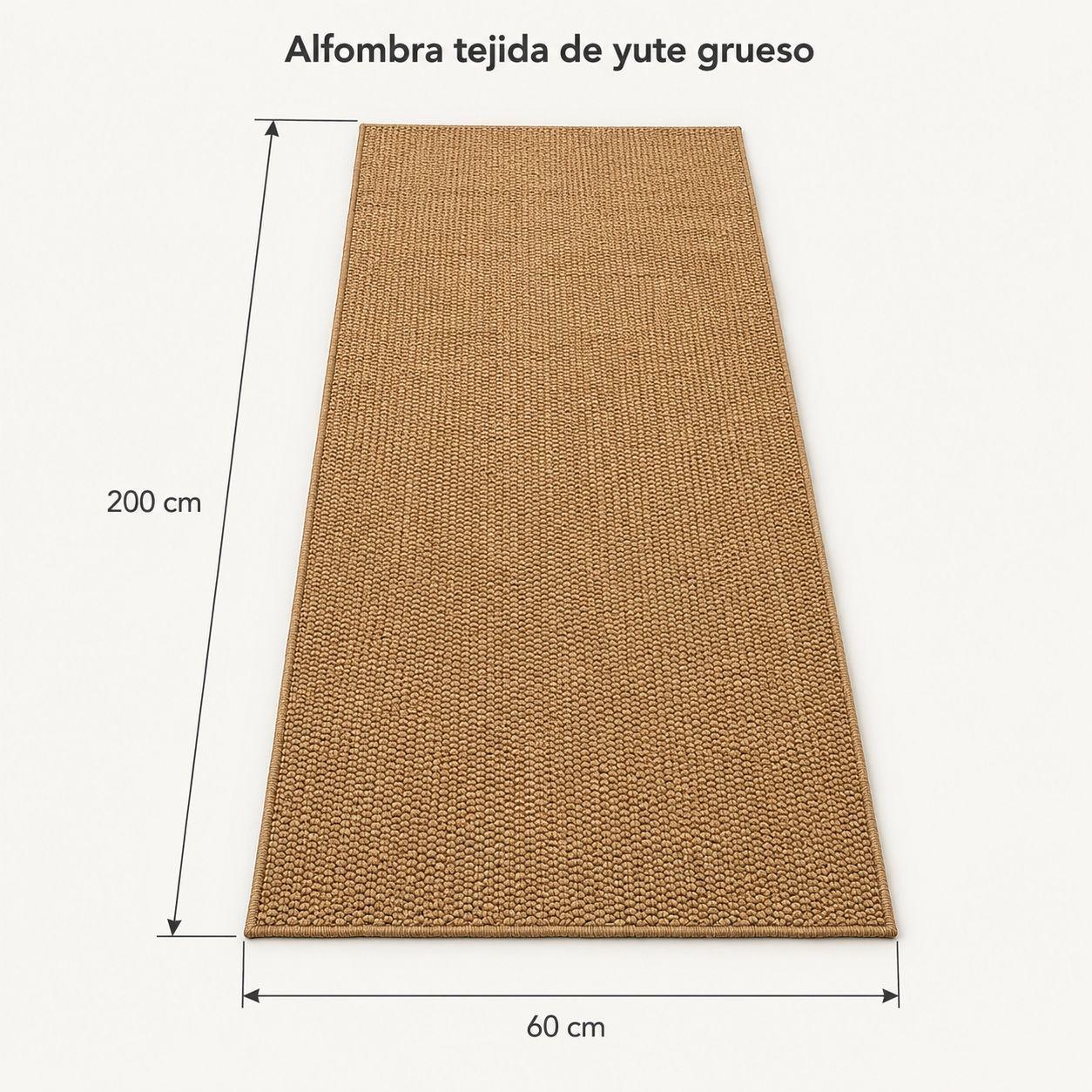 Alfombra Estilo Yute Tejida Para Living Resistente Mascotas-1