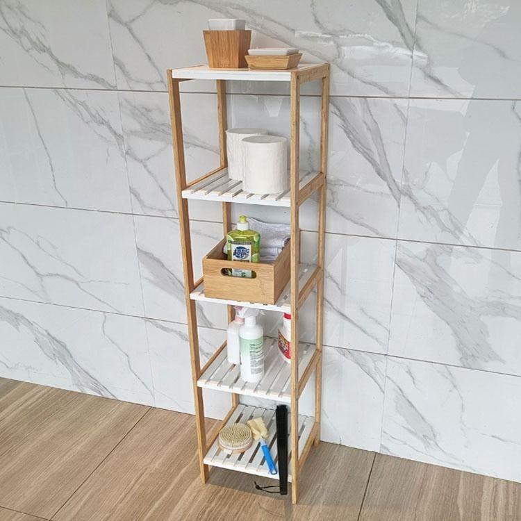 Estante Organizador De Bambu Mueble De Lujo Para Cocina Baño 5 Niveles | Alto 140cm-3