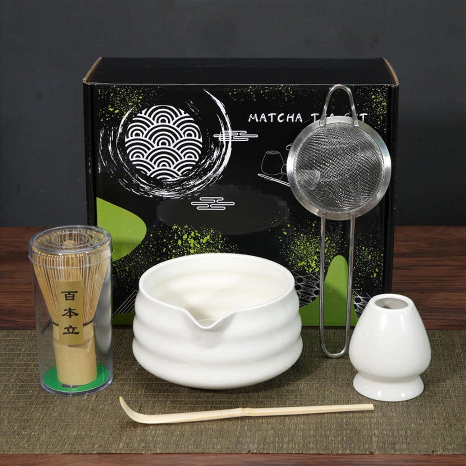 Juego De Té Matcha Japonés Set De Batidor Tazón Herramientas-3