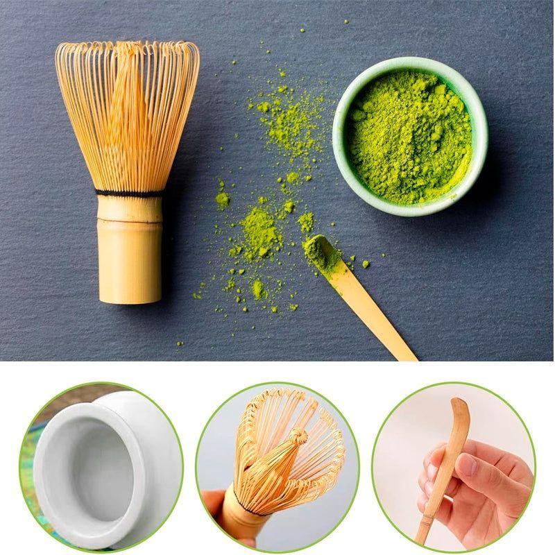 Juego De Té Matcha Japonés Set De Batidor Tazón Herramientas-4