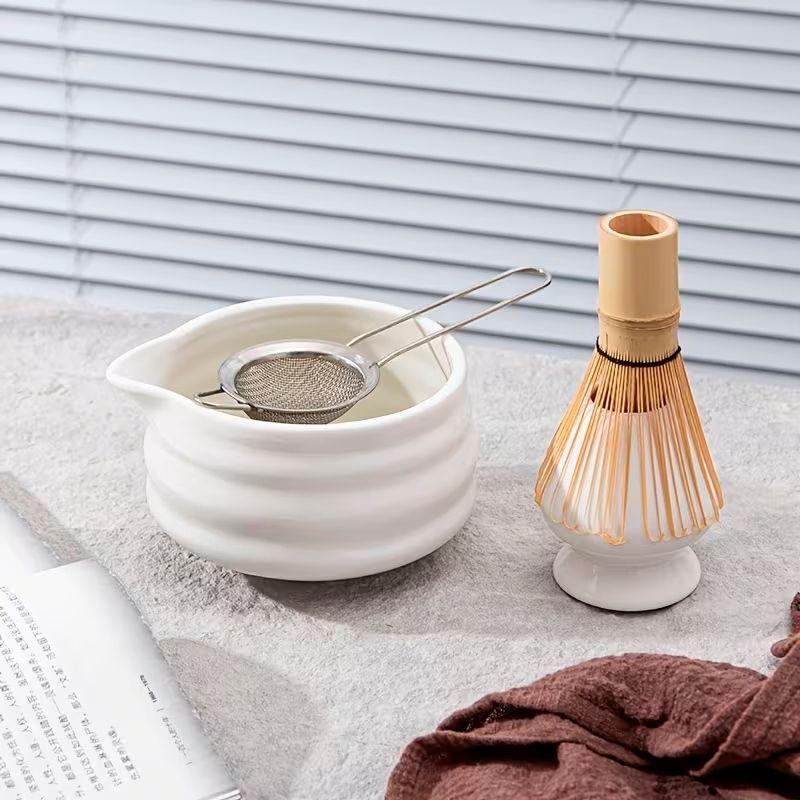 Juego De Té Matcha Japonés Set De Batidor Tazón Herramientas-6