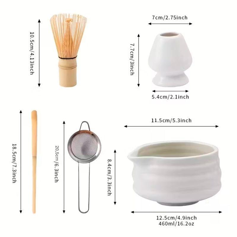 Juego De Té Matcha Japonés Set De Batidor Tazón Herramientas-7