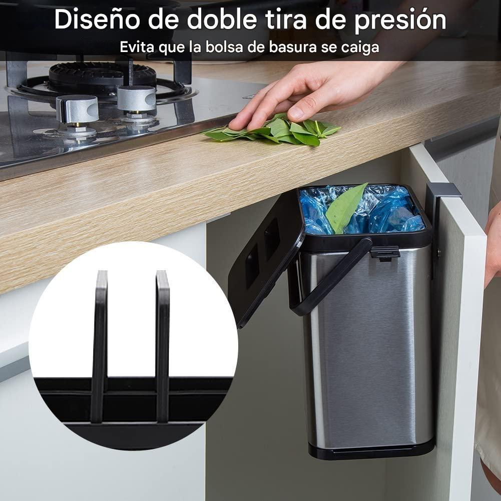 Cubo De Basura Colgante Tapa Para Armario Cocina Dormitorio-3