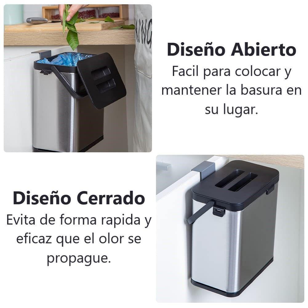 Cubo De Basura Colgante Tapa Para Armario Cocina Dormitorio-5