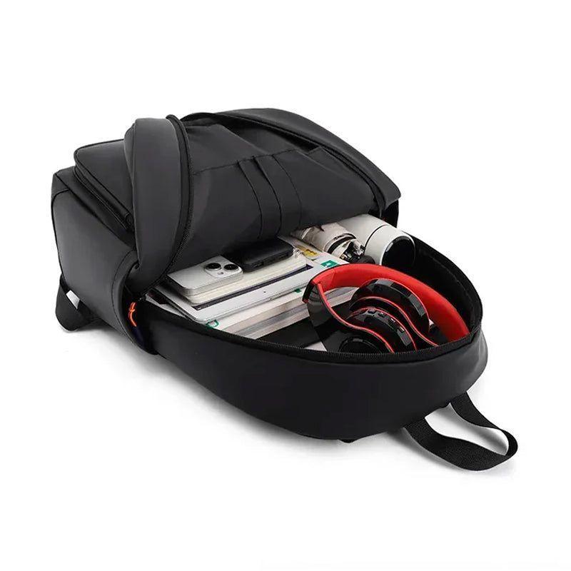 Mochila De Espalda Unisex Bolso Impermeable Color Negro-2