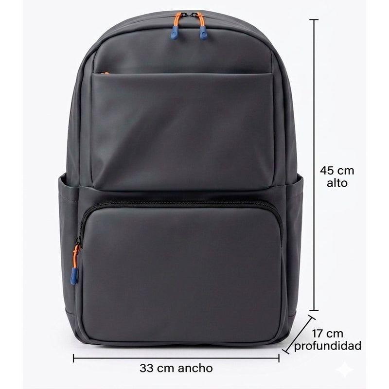 Mochila De Espalda Unisex Bolso Impermeable Color Negro-4