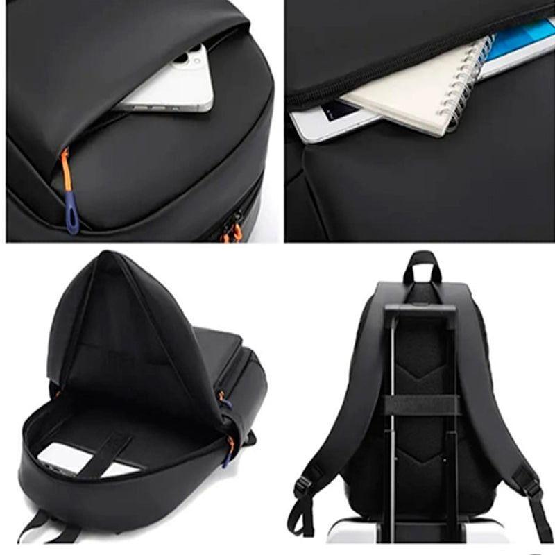 Mochila De Espalda Unisex Bolso Impermeable Color Negro-5