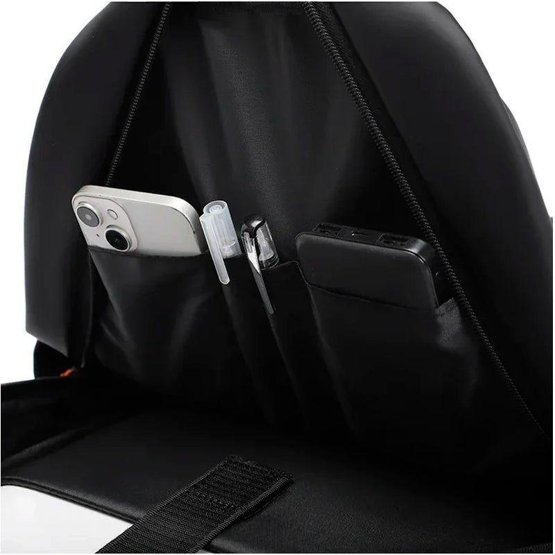 Mochila De Espalda Unisex Bolso Impermeable Color Negro-8
