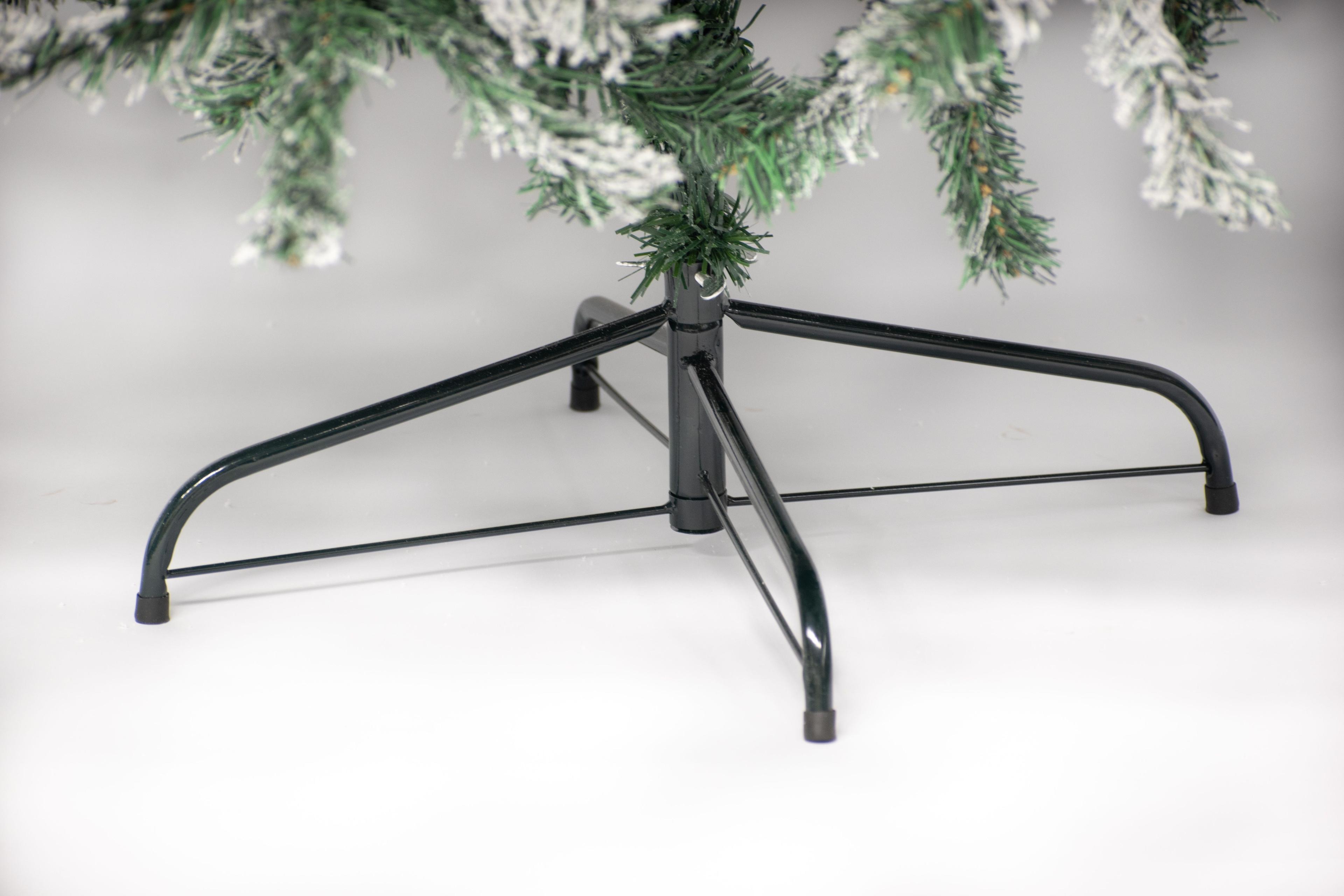 Árbol De Navidad Frondoso Nevado Con Manzanas 2.10m Arbolito para Pascua 210cm-4