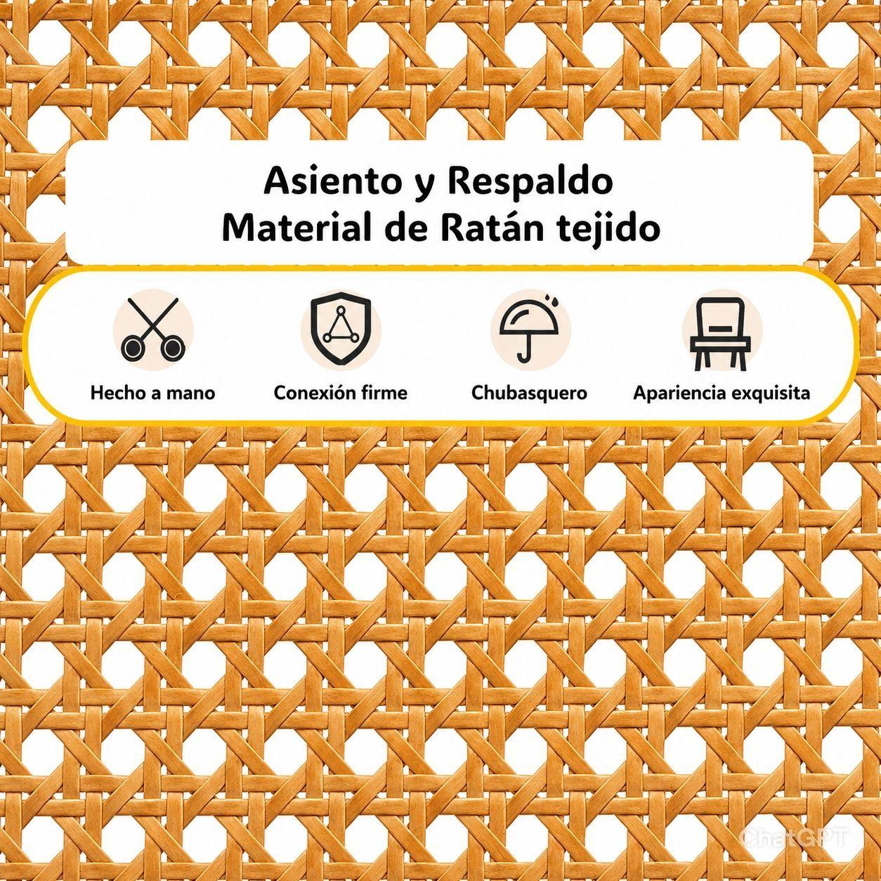 Silla Reclinable Madera Rat n Sint tico Interiores Exteriore-4