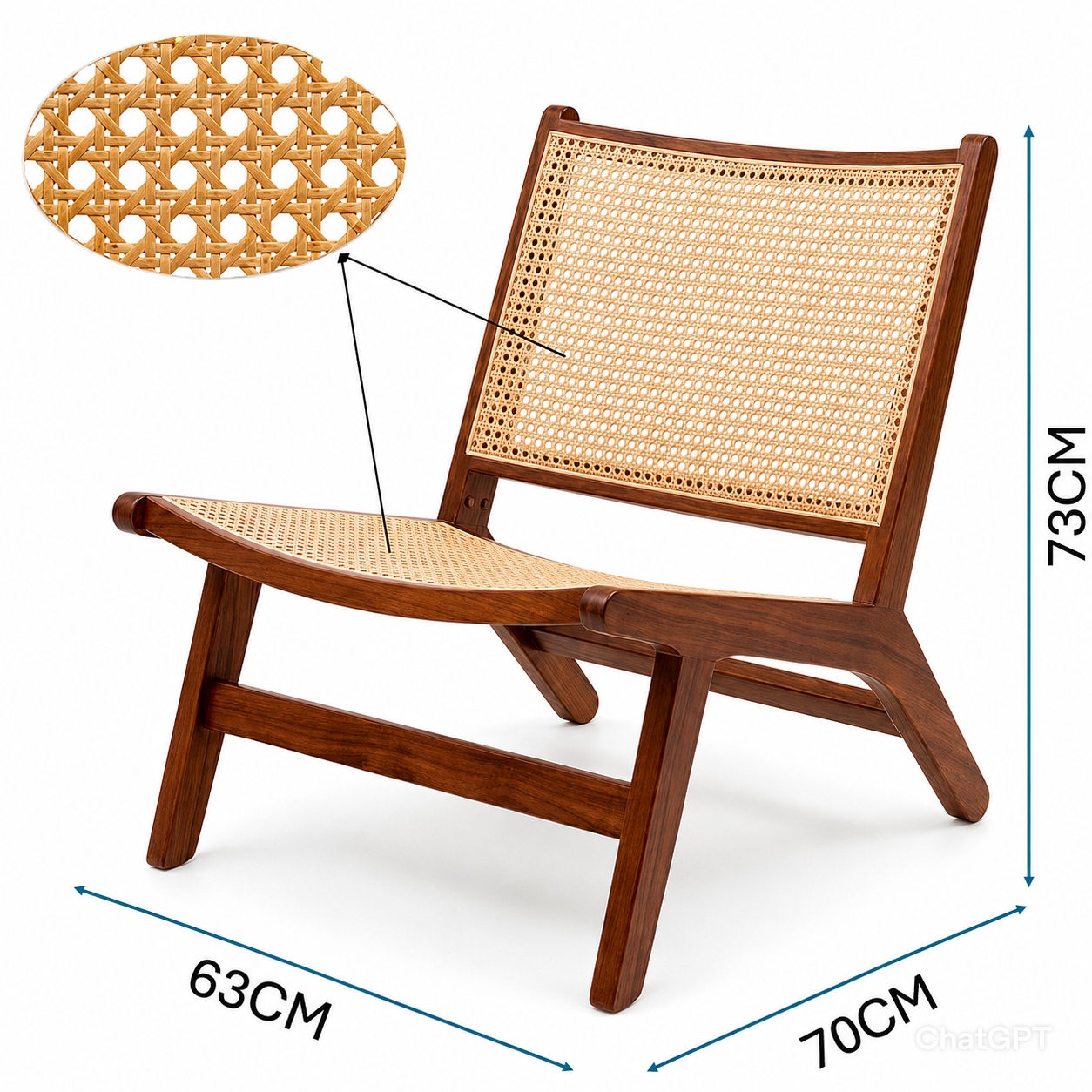 Silla Reclinable Madera Rat n Sint tico Interiores Exteriore-6