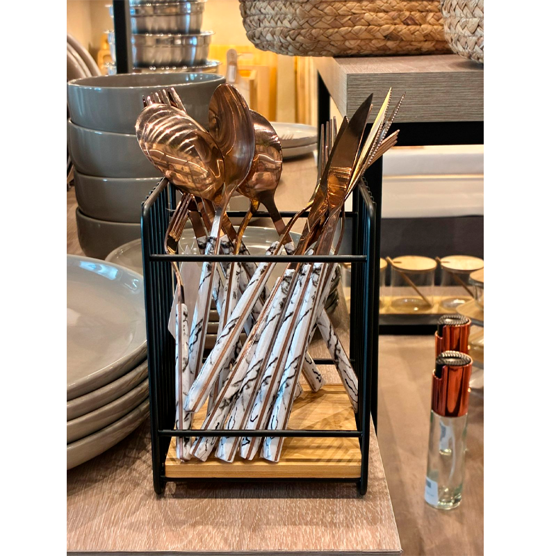 Porta Servicio De Cocina Organizador De Cubiertos y Cuchillos WakesHome 895-5